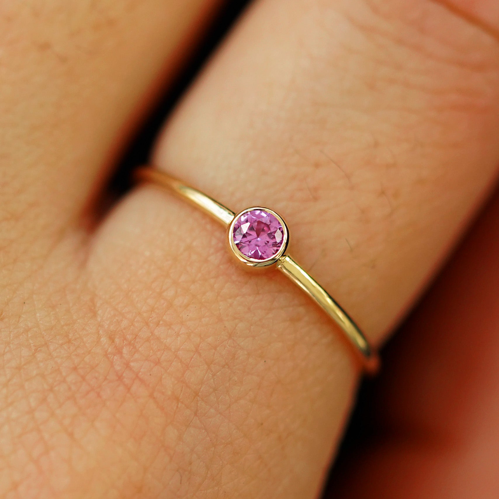 Automic Gold Pink Sapphire Ring | Sustainable Fine Jewelry