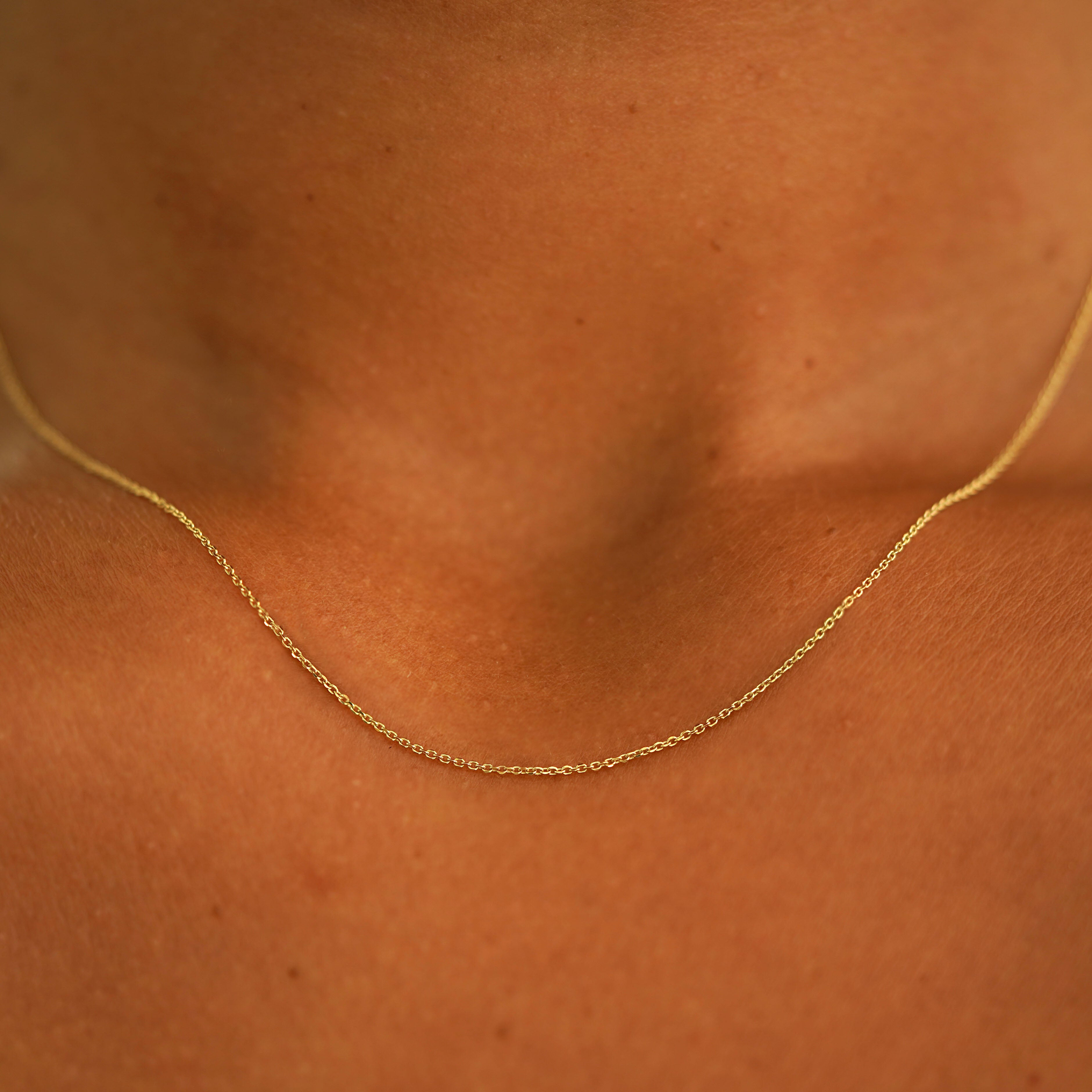 Automic Gold Cable Chain Minimalist Sustainable Fine Jewelry