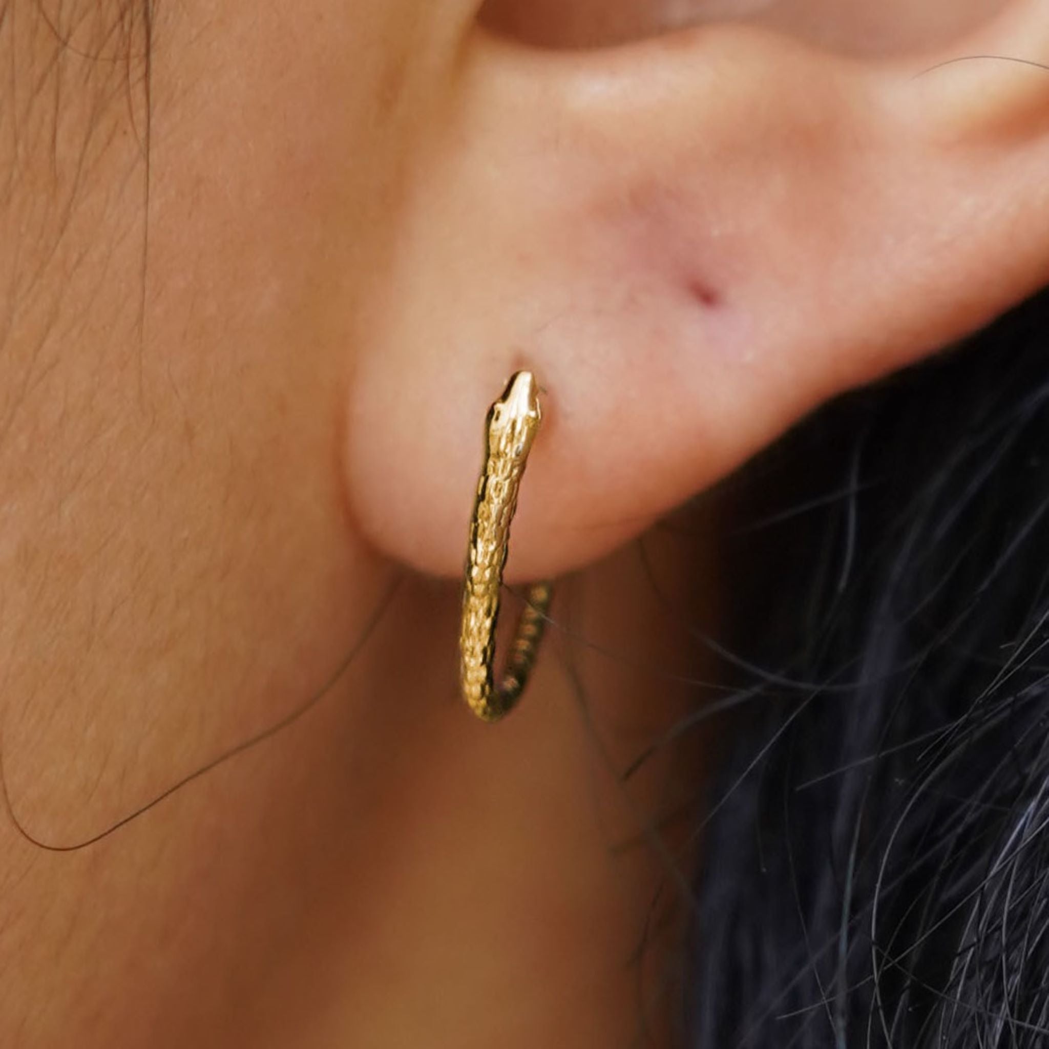 Automic Gold Snake Hoop Piercing Sustainable Fine Jewelry