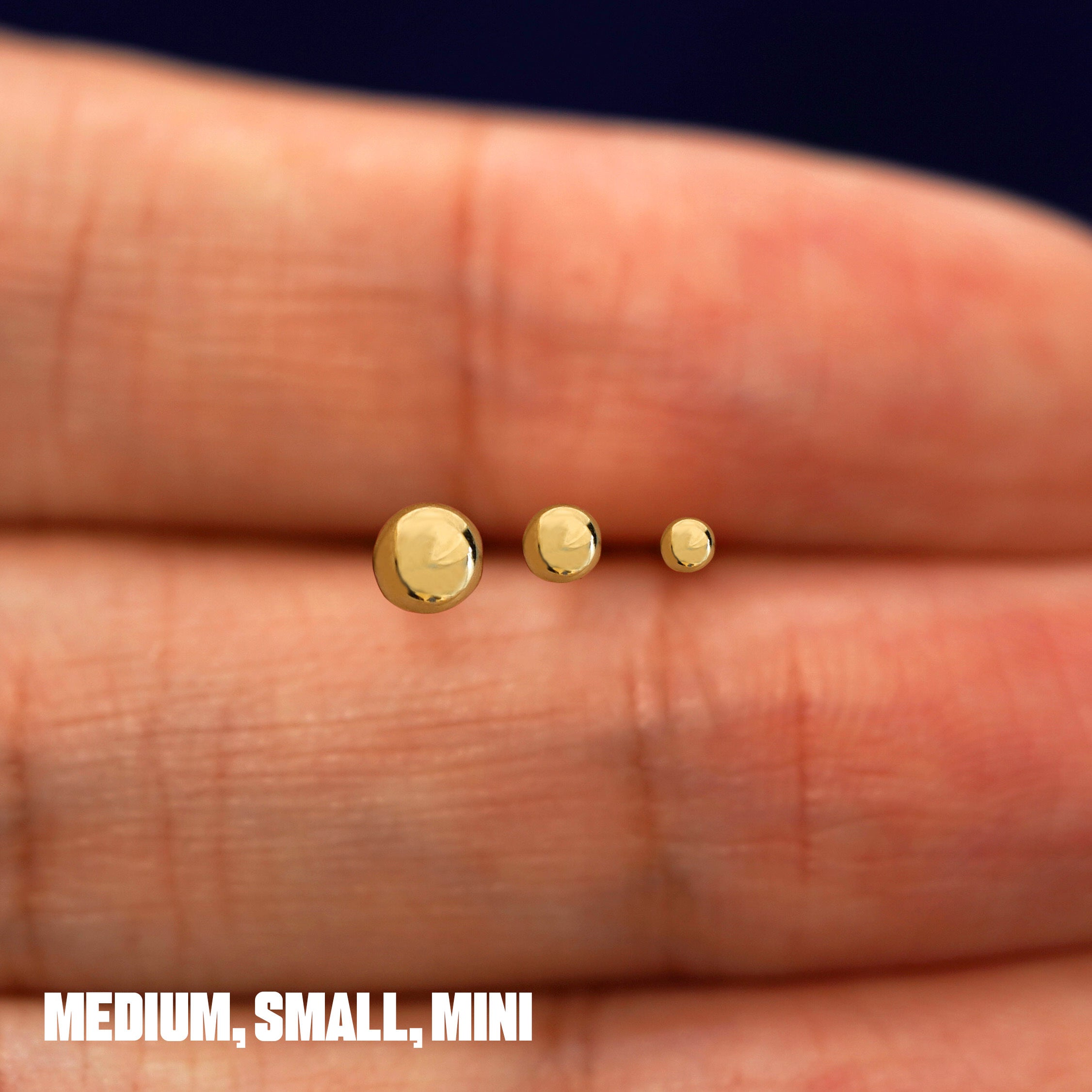 Automic Gold Mini Ball Flatback Piercing