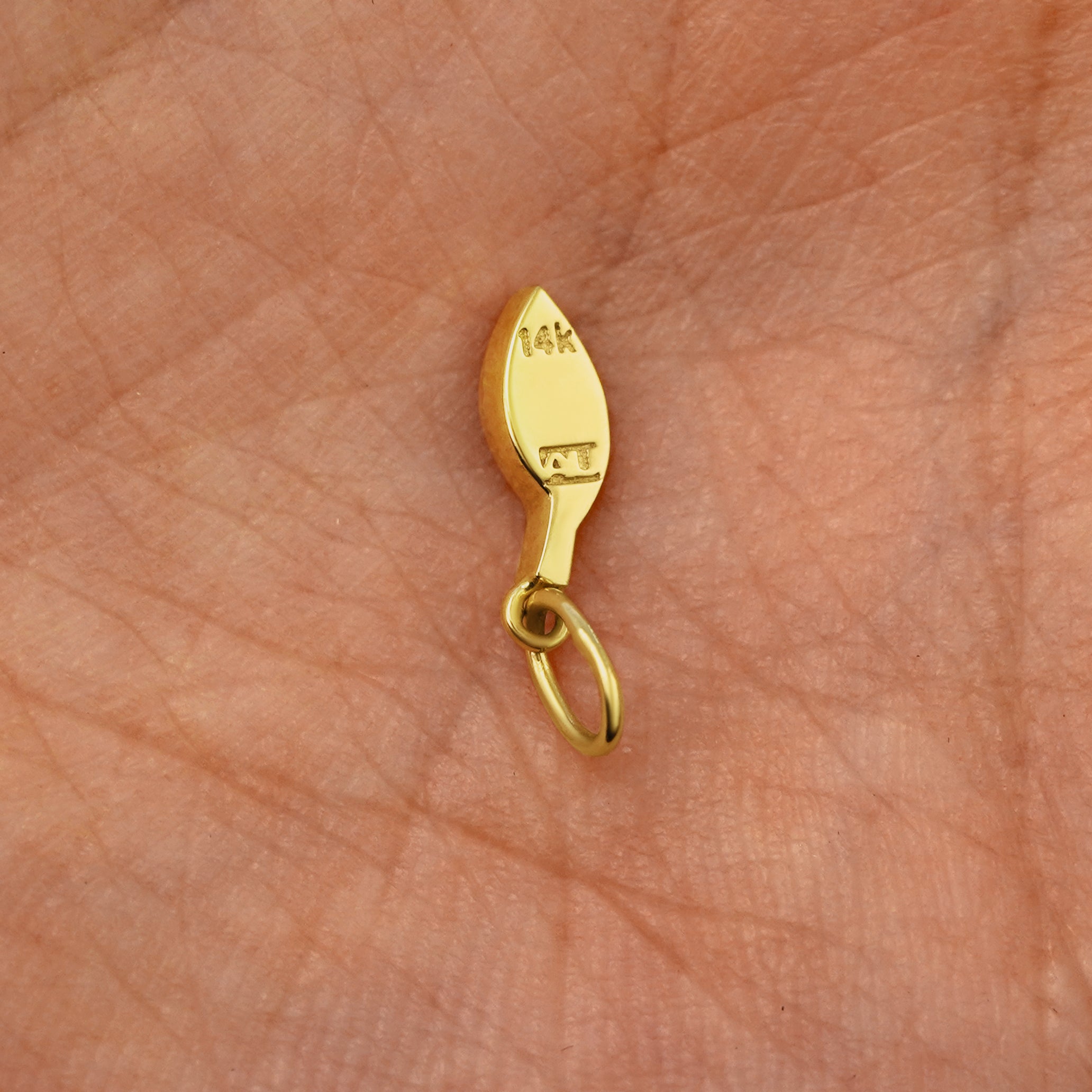 Automic Gold Leaf Charm | Minimalist Sustainable Fine Jewelry