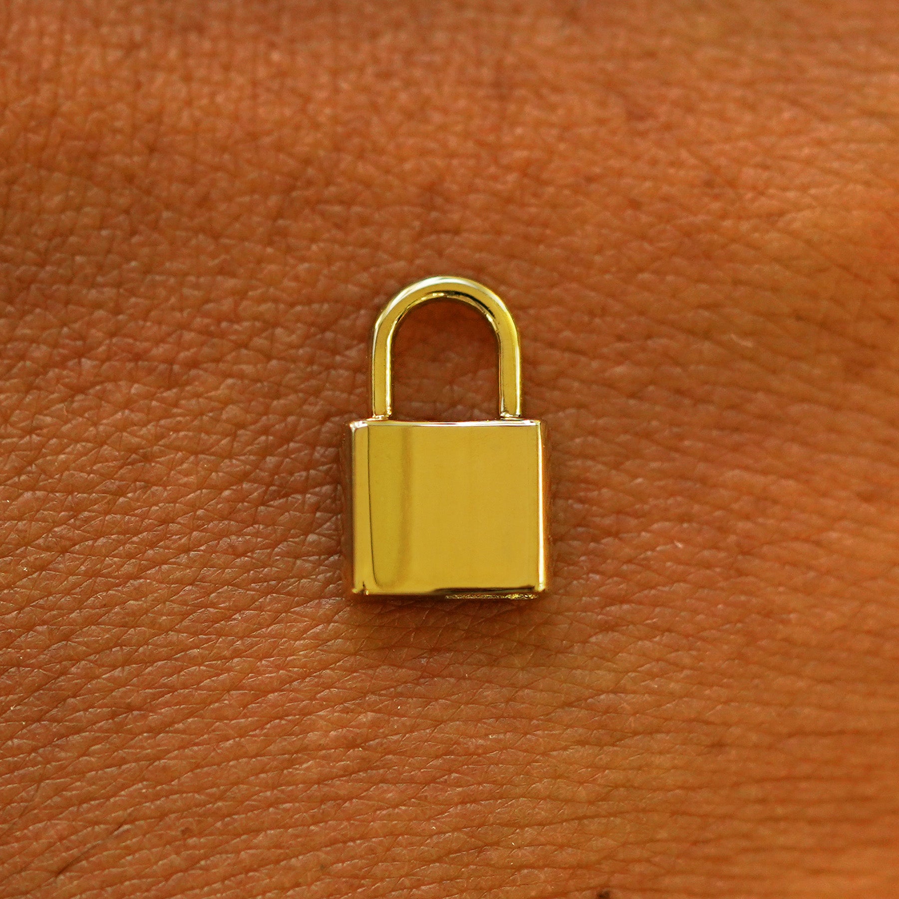 Automic Gold Lock Charm | Minimalist Sustainable Fine Jewelry