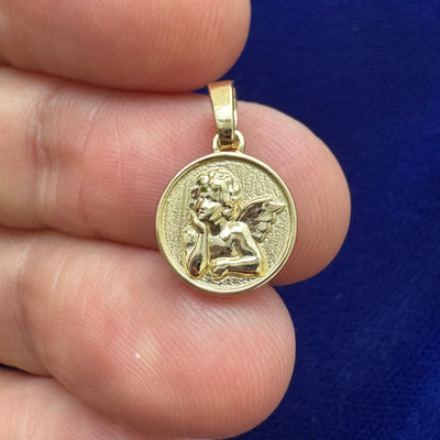 18k Yellow Gold 10mm Cherub Custom Charm