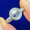 Round Rose-cut lab diamond ring