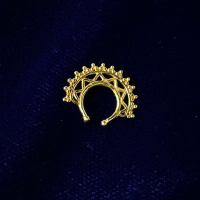 14k Yellow Gold 8mm Non-Pierced Custom Septum Ring