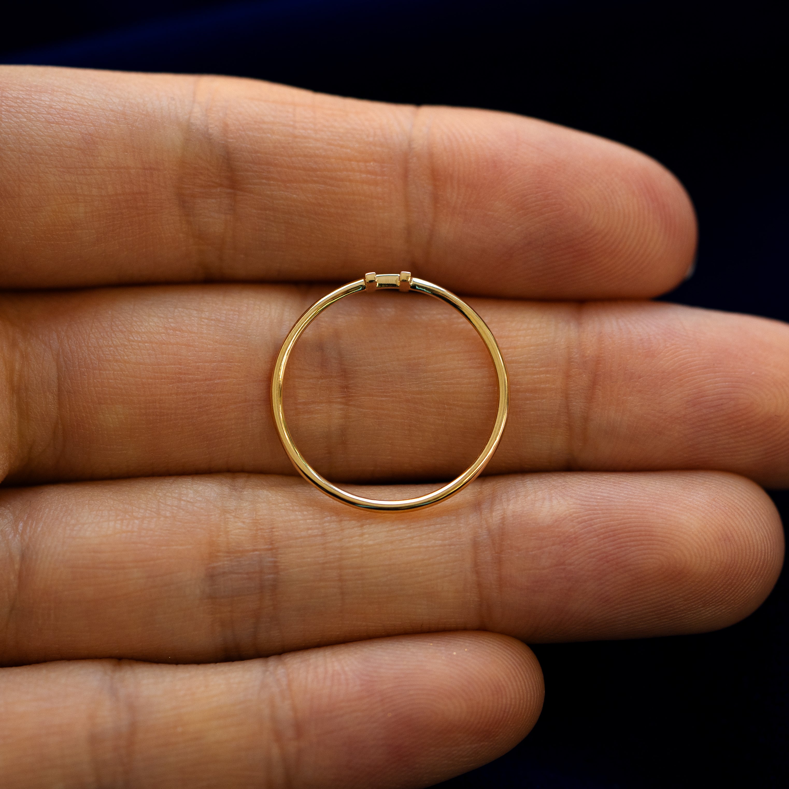 Automic Gold Block Initial Ring | Minimalist Sustainable Fine Jewelry