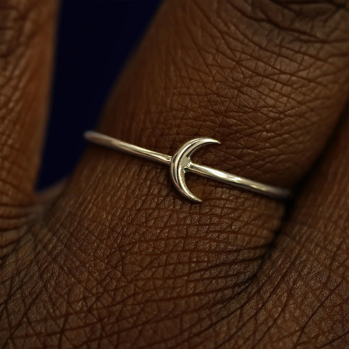 Automic Gold Moon Ring | Minimal Sustainable Fine Jewelry