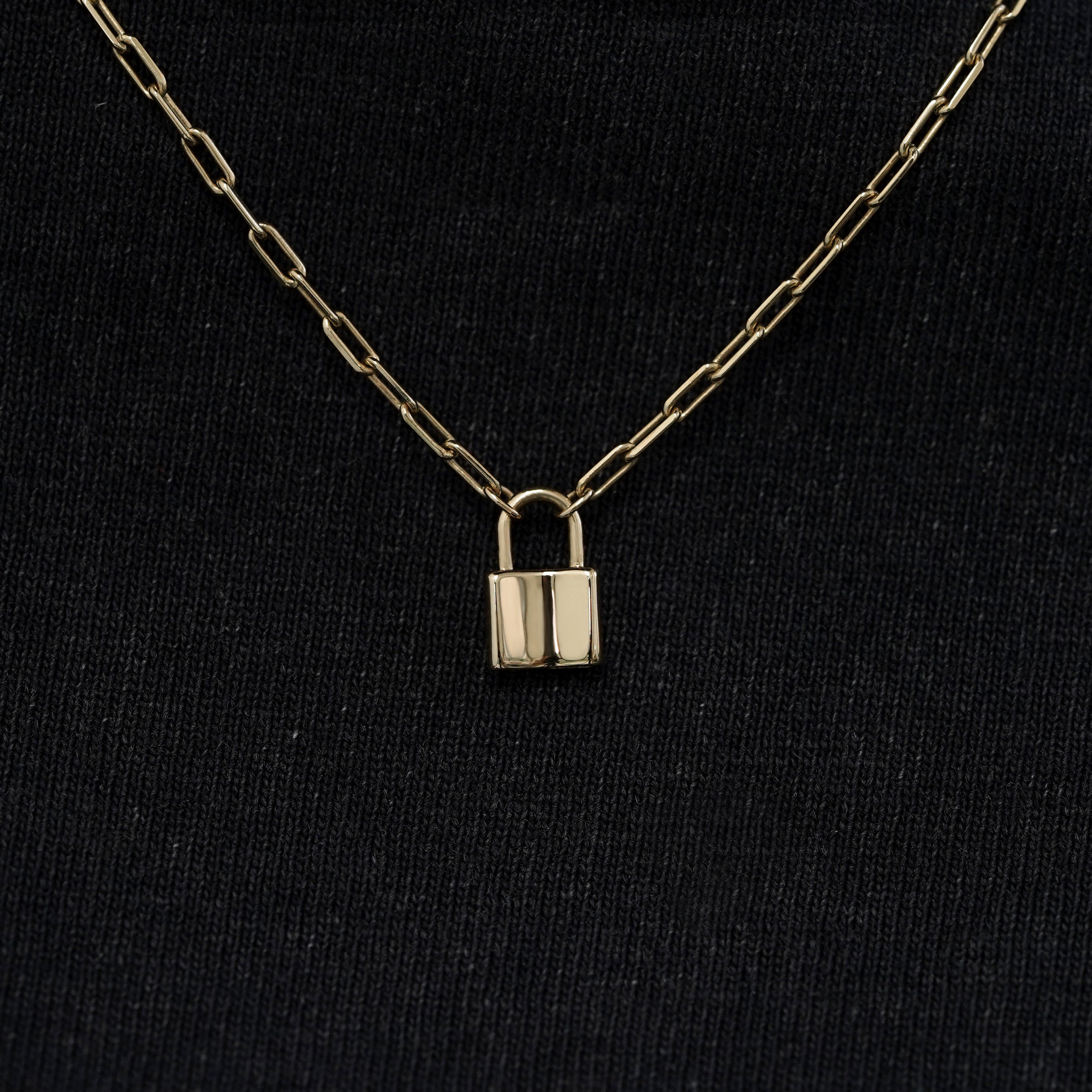 Automic Gold Lock Necklace | Sustainable Fine Jewelry