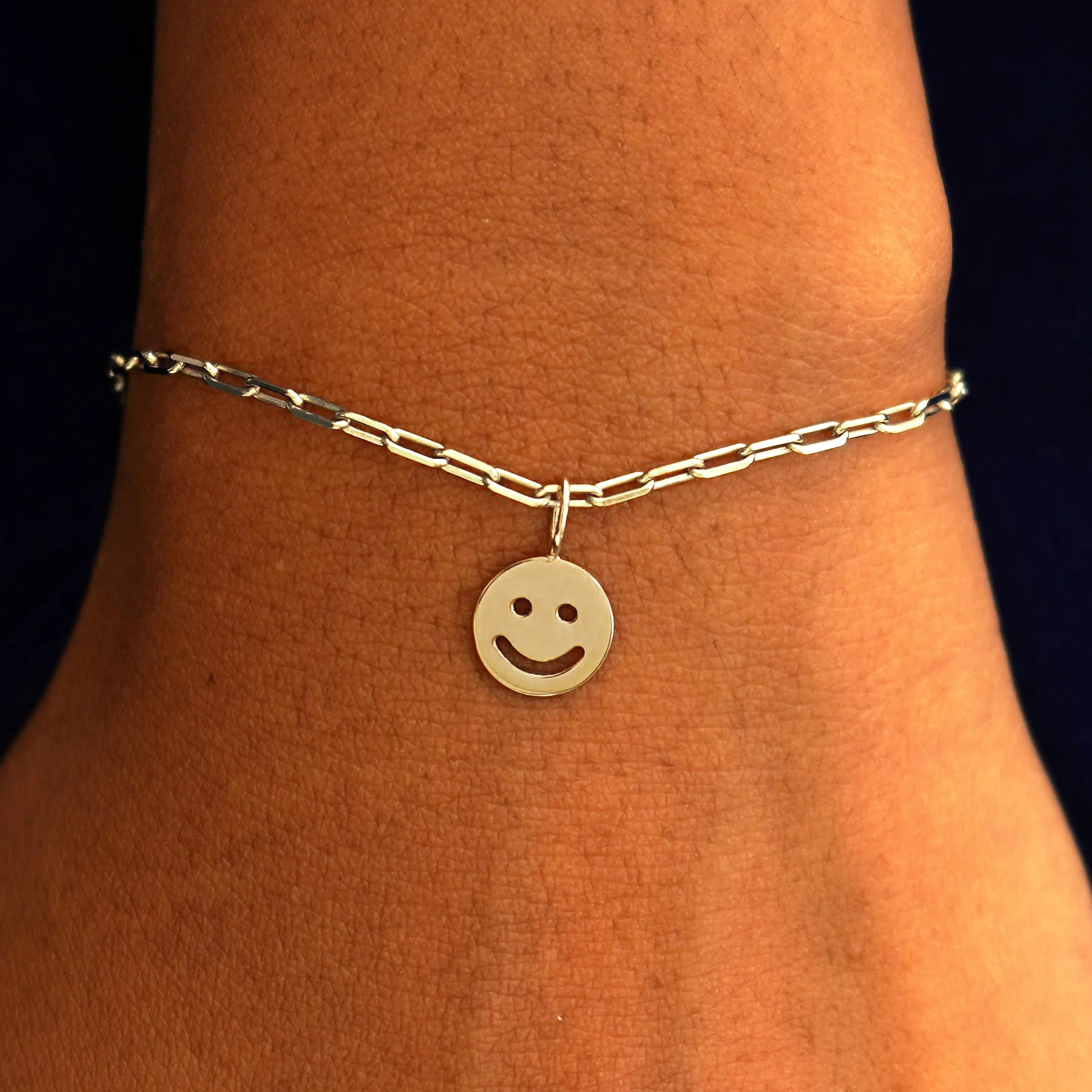 Automic Gold Smiley Face Charm | Sustainable Fine Jewelry