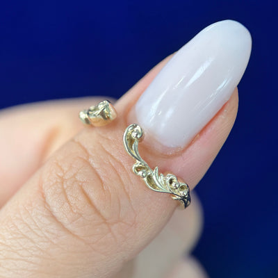 14k Yellow Gold Custom Filigree 2mm Open Nesting Band