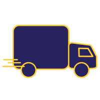 A graphic of a delivery truck