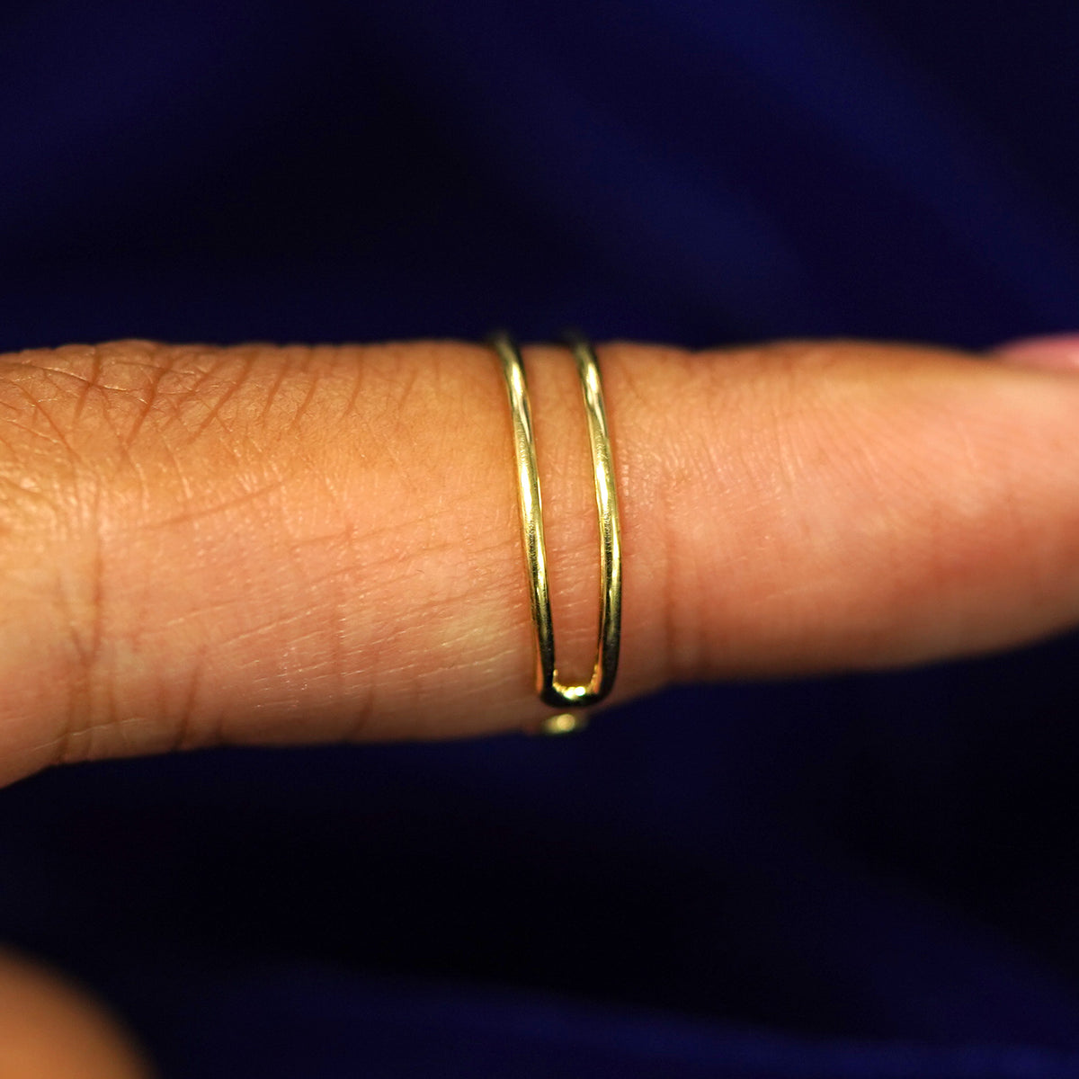Automic Gold Double Line Toe Ring| Minimalist Sustainable Fine Jewelry