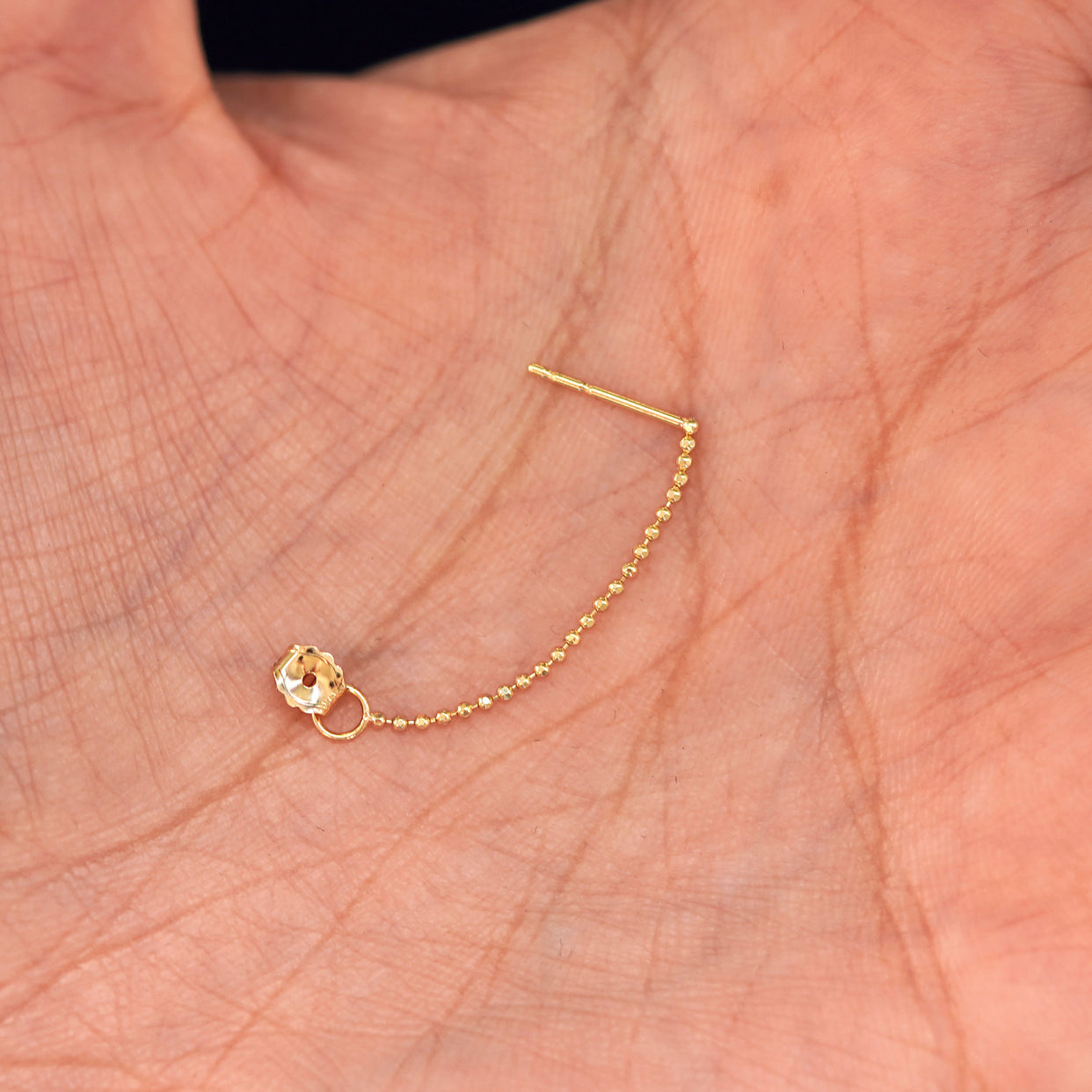 Automic Gold Chain Loop Earring | Sustainable Fine Jewelry