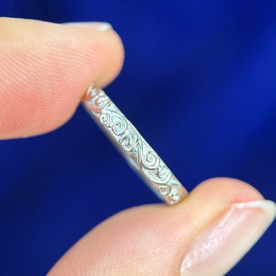 14k white gold & customer’s 6mm round diamond bezel set and soldered on 17" cable chain