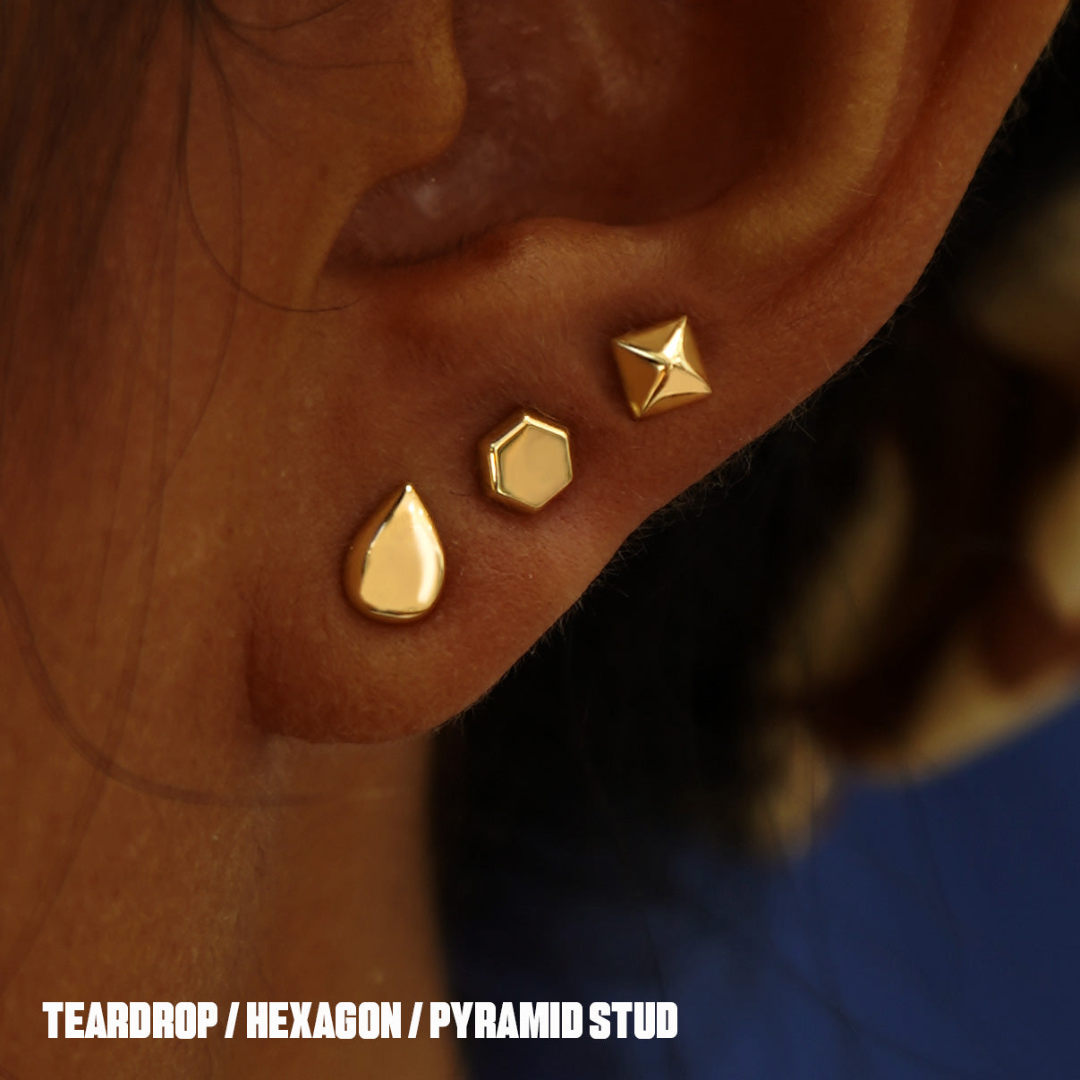 Automic Gold Teardrop Earring | Sustainable Fine Jewelry