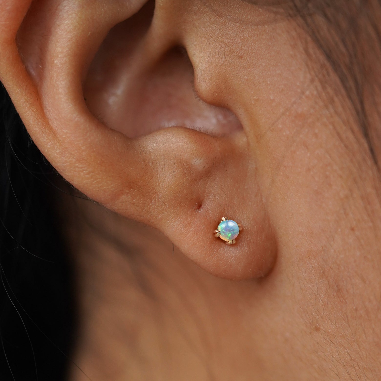 Automic Gold Opal Flatback Piercing Sustainable Fine Jewelry