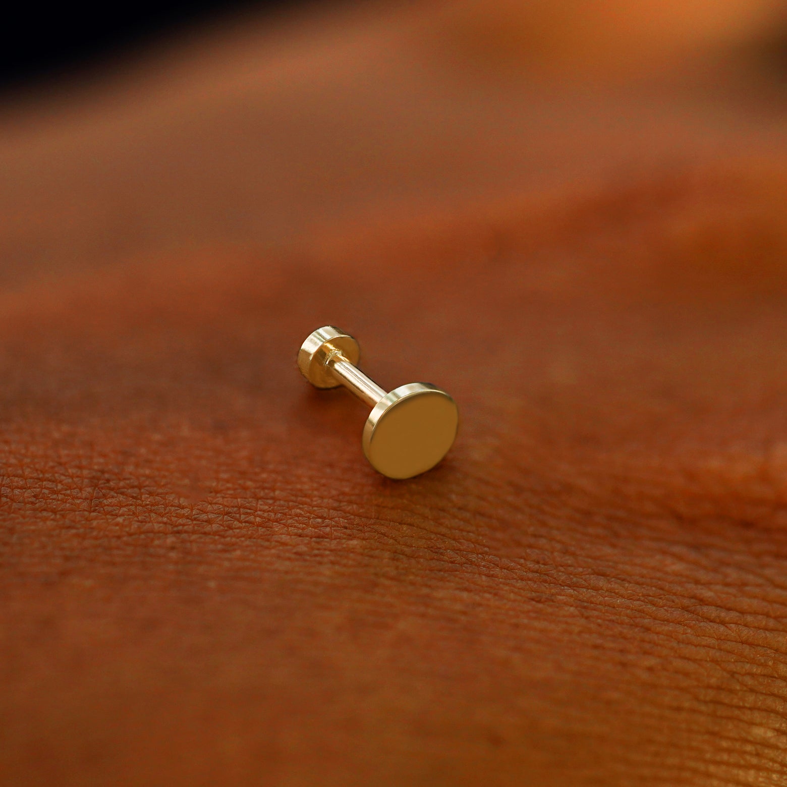 Automic Gold Large Circle Flatback Piercing | Fine Jewelry