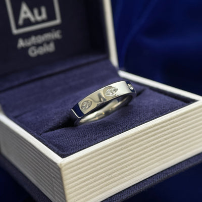 14k White and Yellow Gold Lab Diamonds Matching Couple Rings , size 4.5 and 6.5