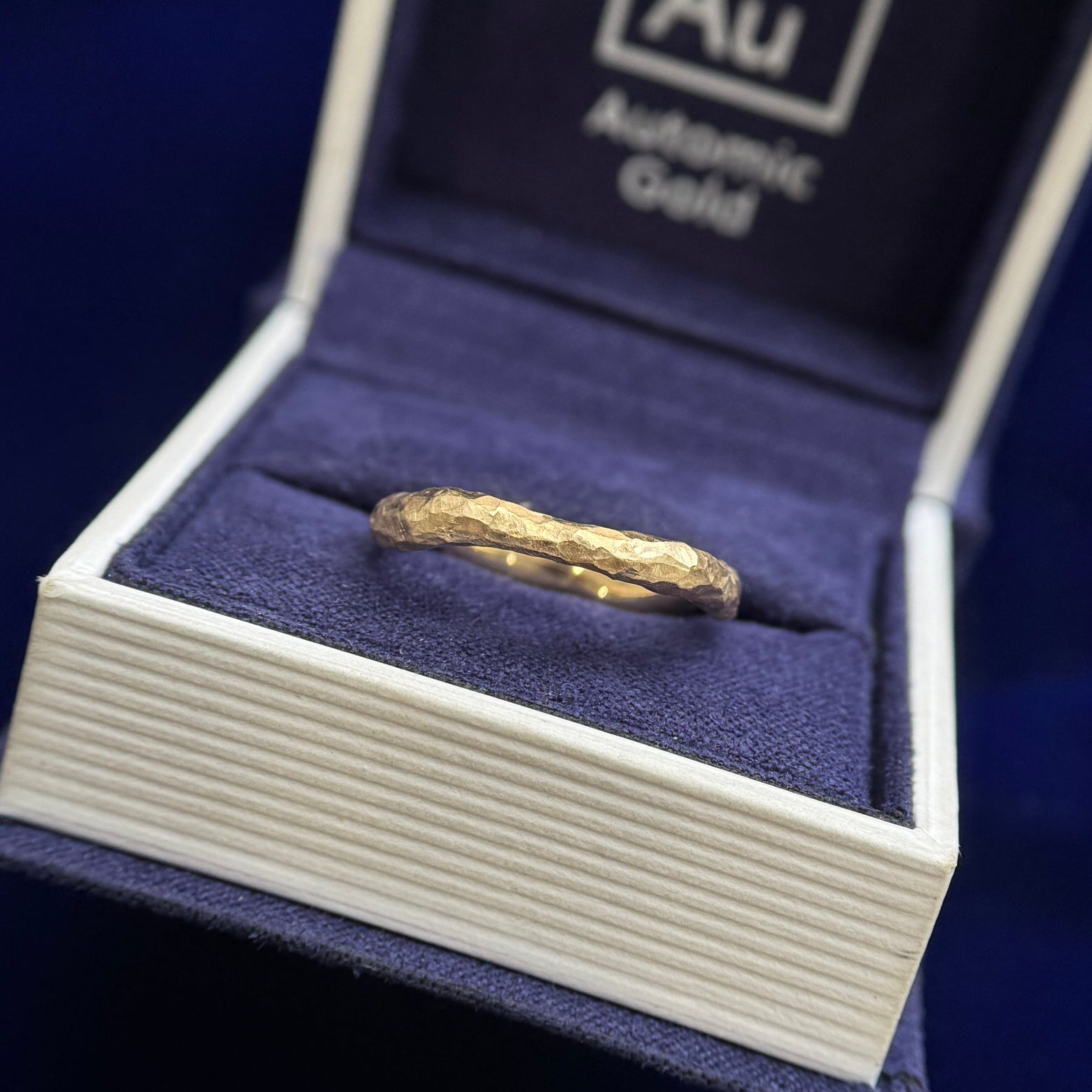 14k Yellow Gold 3.5mm Organic Matte Liquid Band Engraved inside, Custom Ring, size 7.5