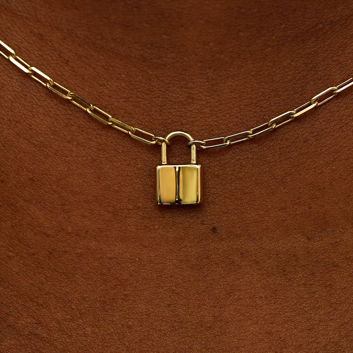 Automic Gold Lock Necklace | Sustainable Fine Jewelry