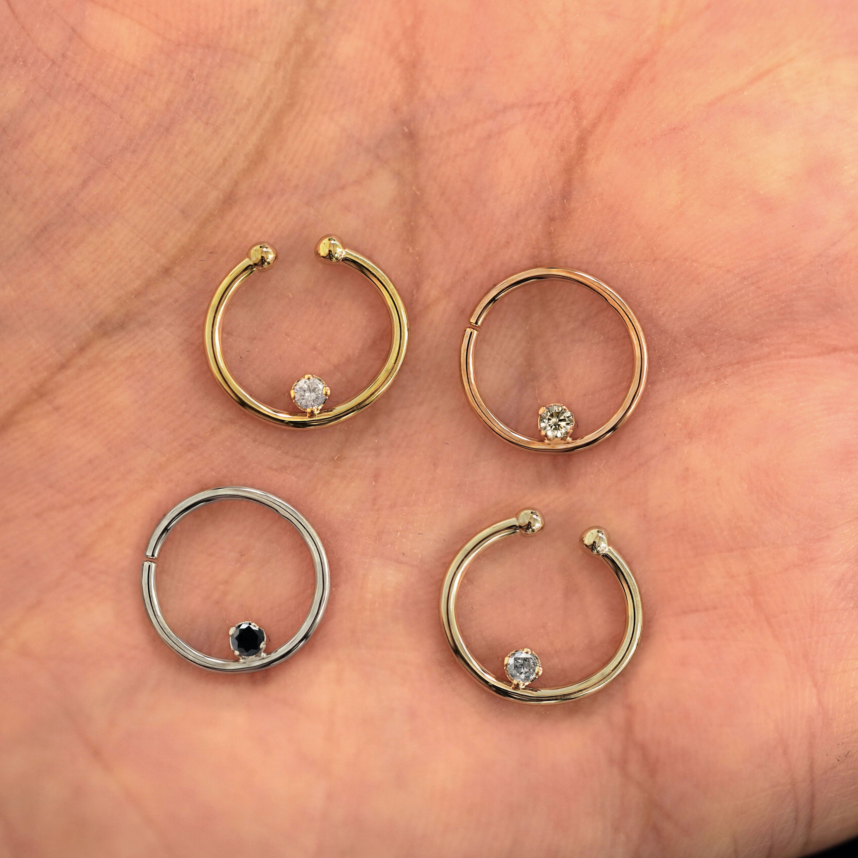 Automic Gold Raised Diamond Septum | Sustainable Fine Jewelry