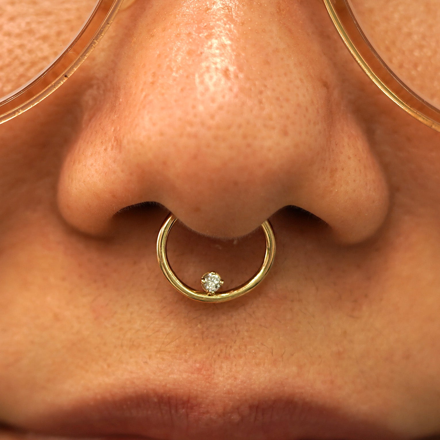 Automic Gold Raised Diamond Septum | Sustainable Fine Jewelry