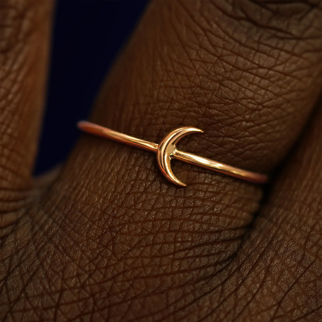 Automic Gold Moon Ring | Minimal Sustainable Fine Jewelry