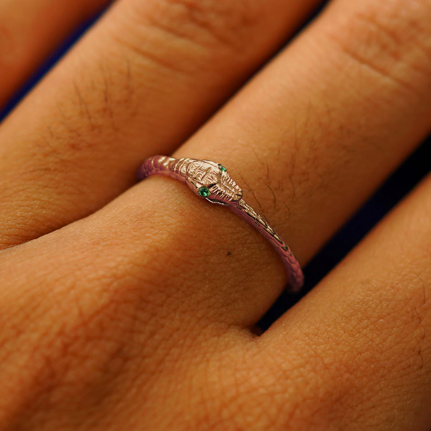 Automic Gold Gemstone Ouroboros Snake Ring | Sustainable Fine Jewelry