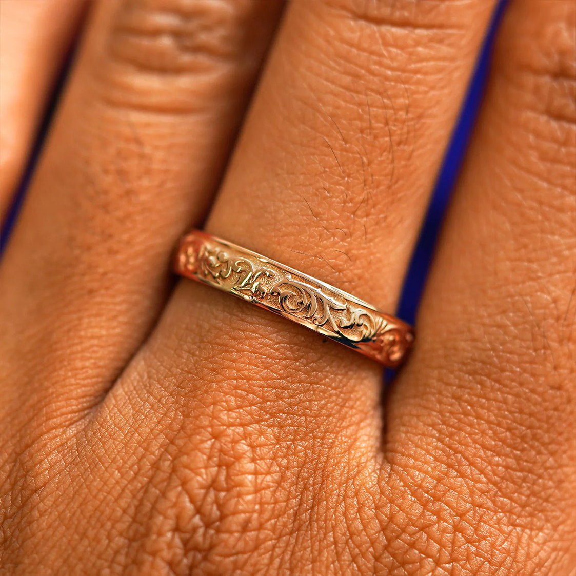 14k Yellow Gold Chevron Ring - Dainty Filigree Design, Size 7, Made In USA