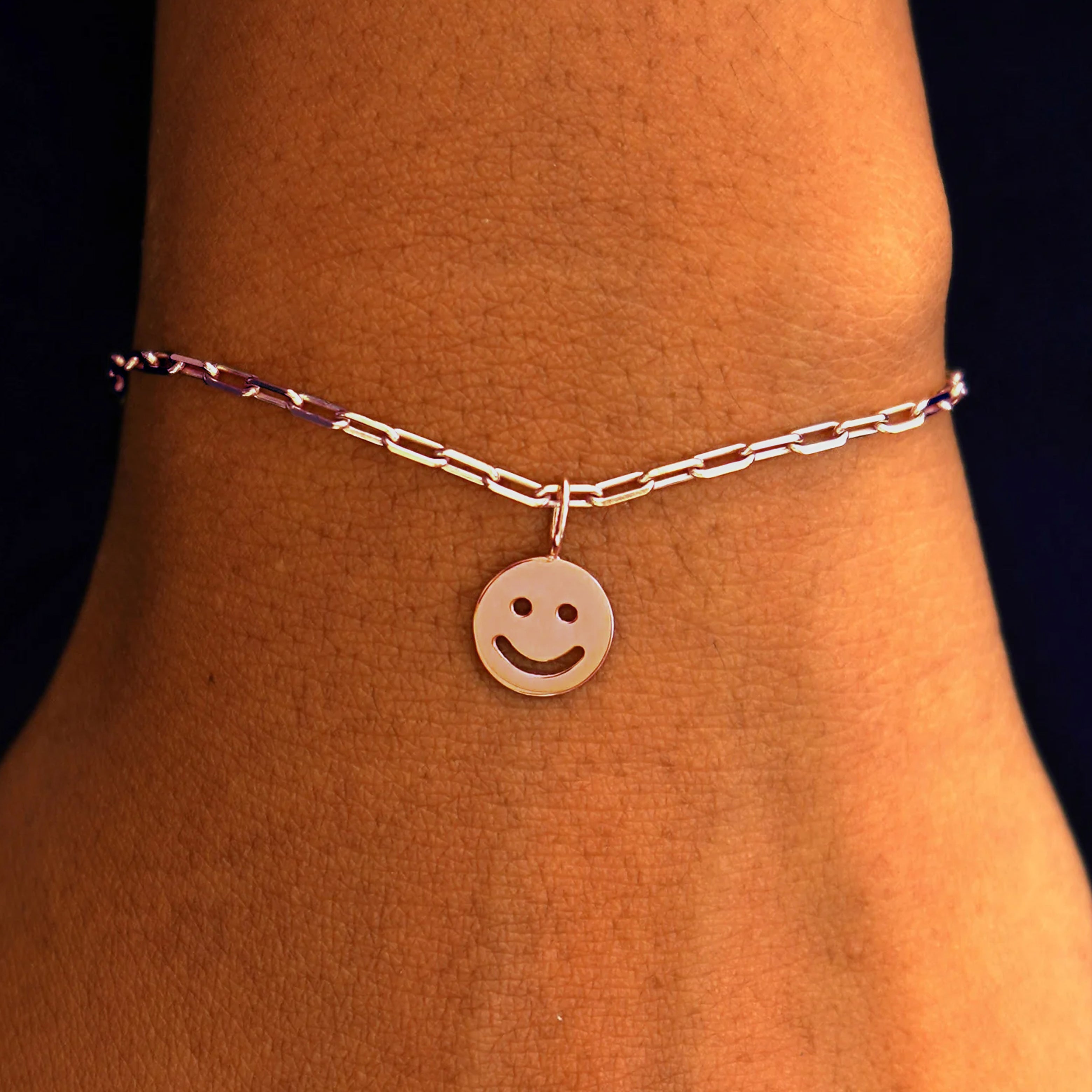 Automic Gold Smiley Face Charm | Sustainable Fine Jewelry