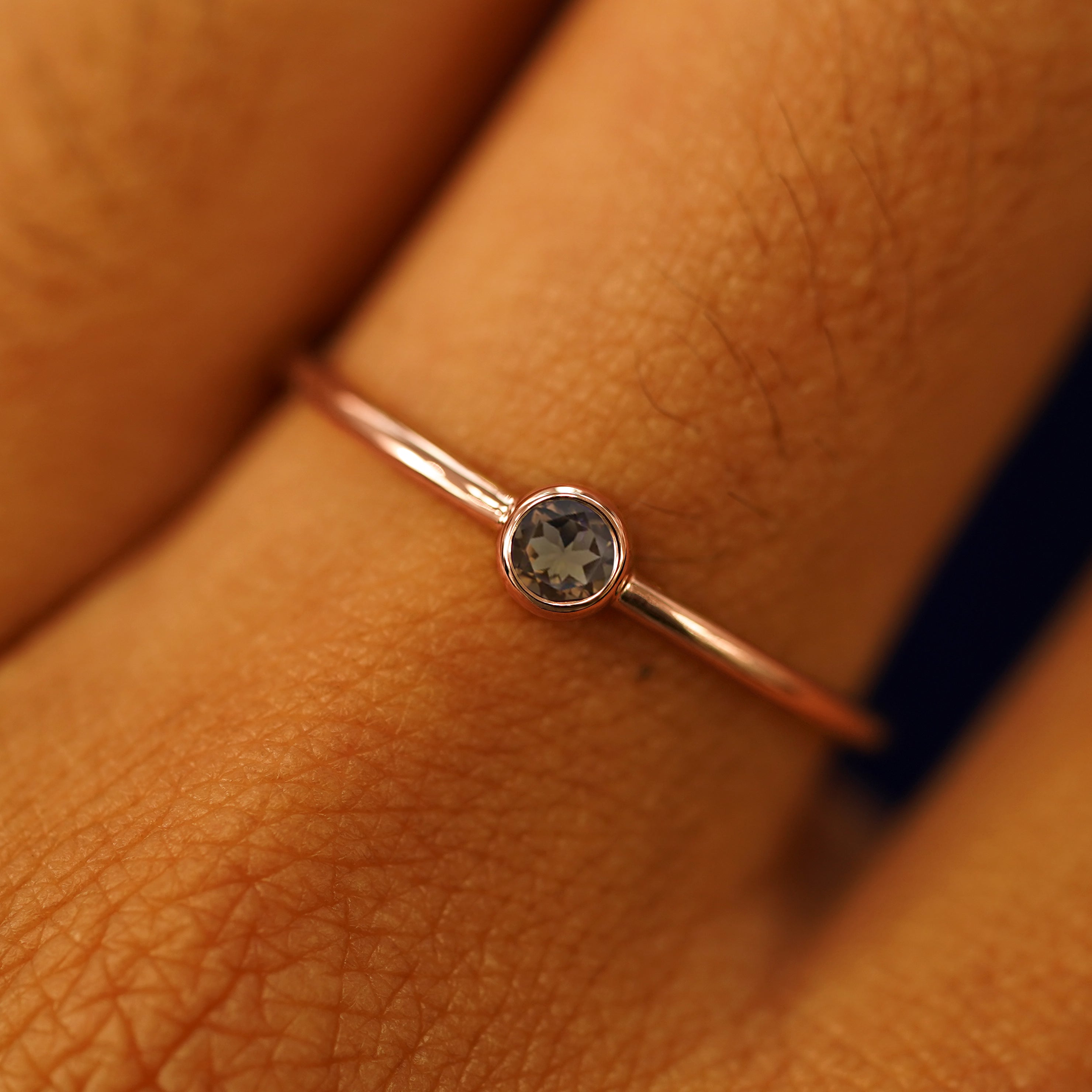 Automic Gold Smoky Quartz Ring | Minimalist Fine Jewelry