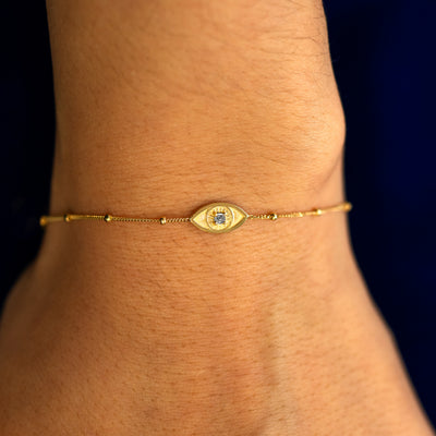 Gemstone Evil Eye Bracelet