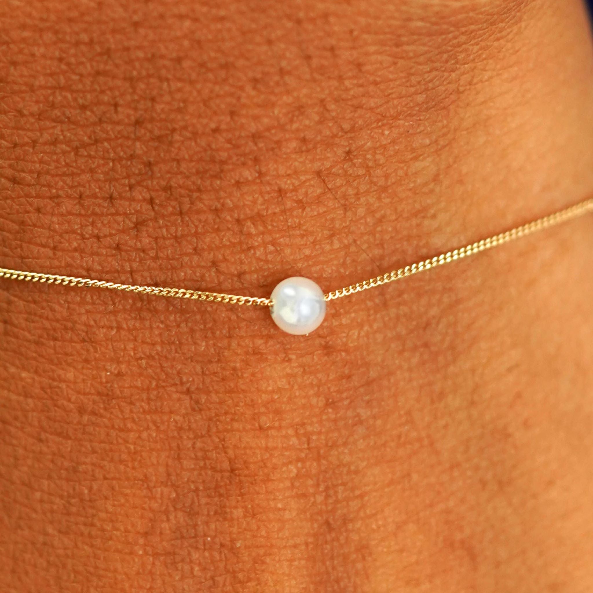 Automic Gold Small Pearl Slide Bracelet | Sustainable Fine Jewelry