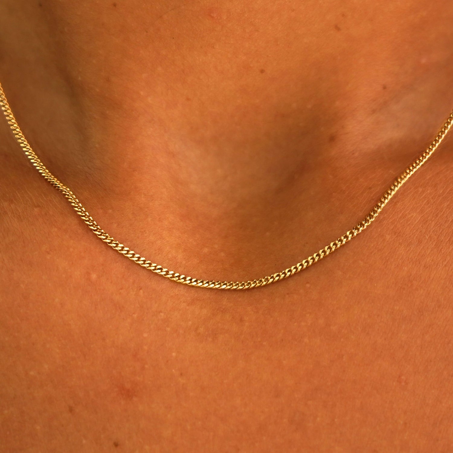 Automic Gold Mini Miami Chain Minimalist Sustainable Fine Jewelry