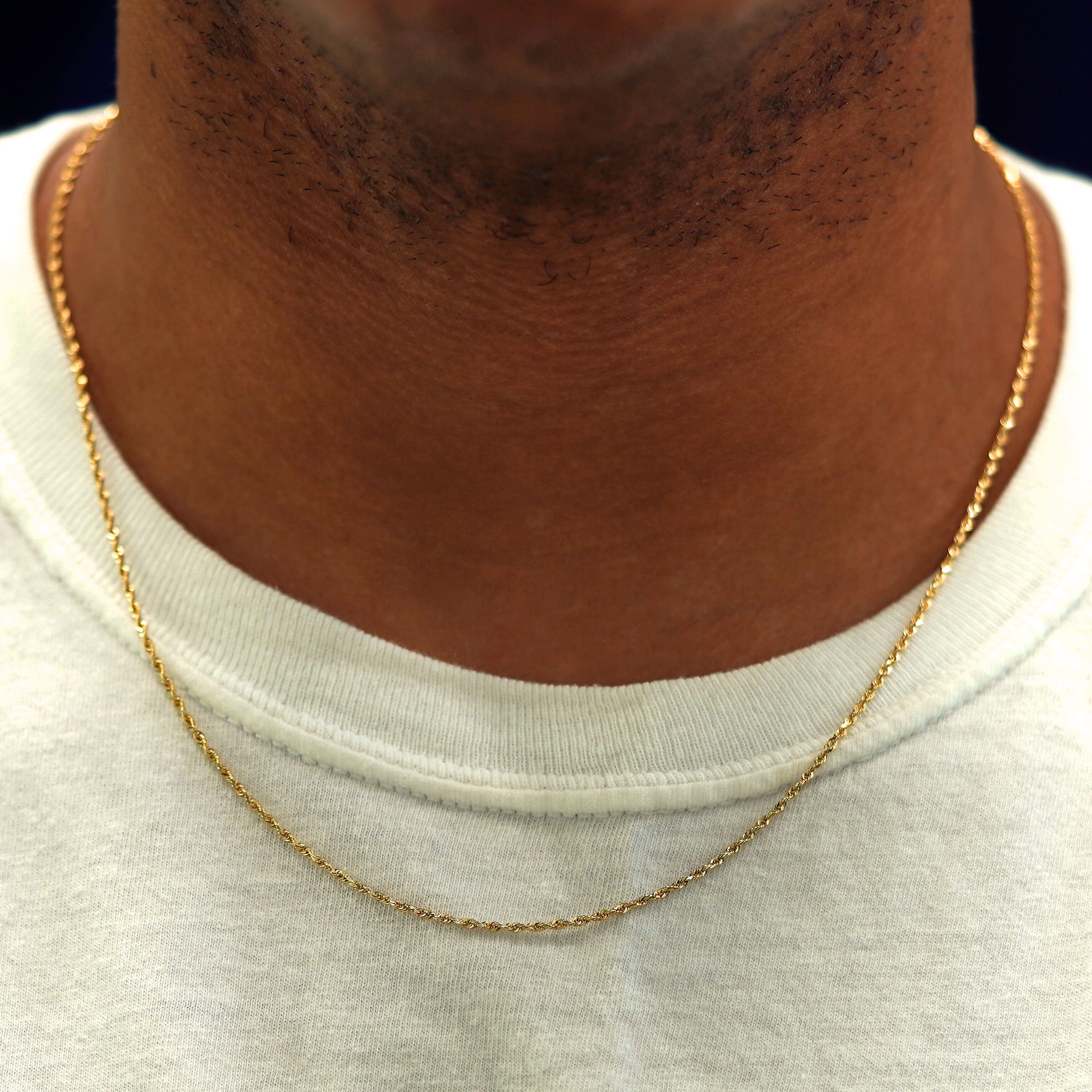 Rhin Rope Chain Automic Gold Rope Chain | Minimalist Sustainable Fine Jewelry