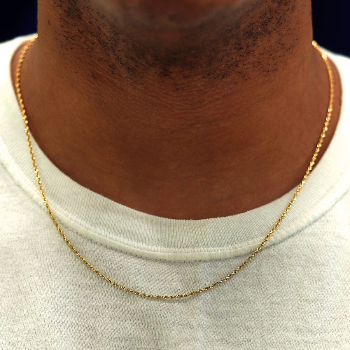 Small Rope Chain Gold Automic Gold Rope Chain | Minimalist Sustainable Fine Jewelry