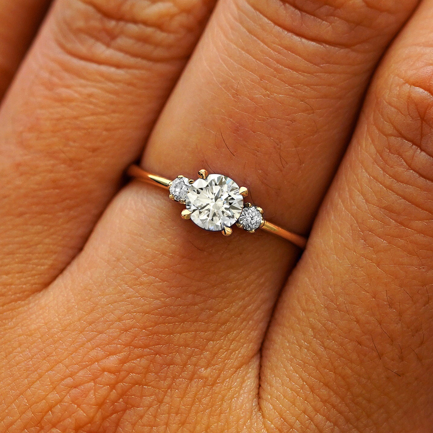 Round Three Stone Ring