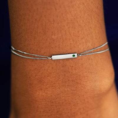 Gemstone Bar Bracelet