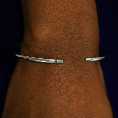 Gemstone Open Bangle