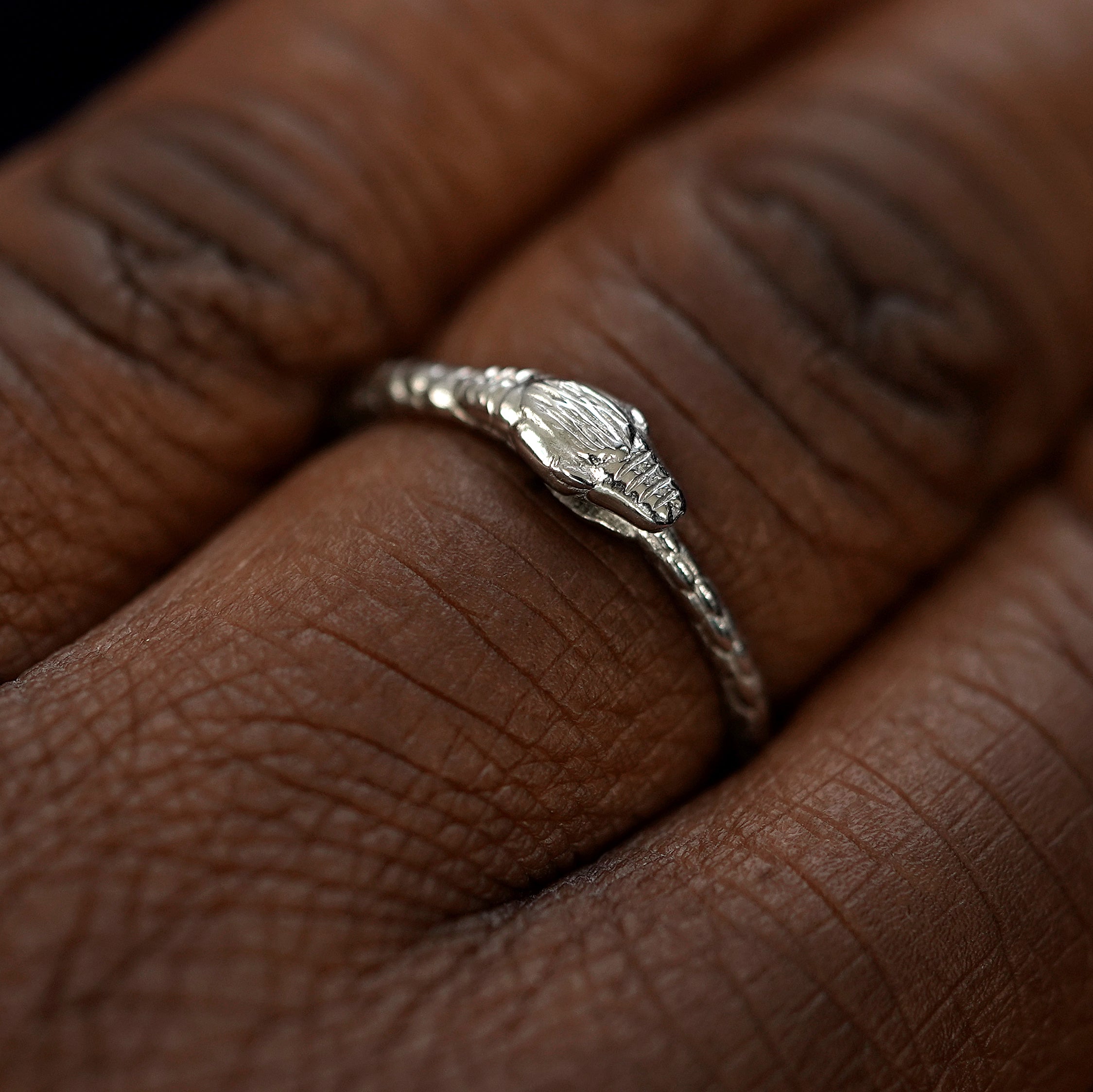 Automic Gold Ouroboros Snake Ring | Minimal Sustainable Fine Jewelry