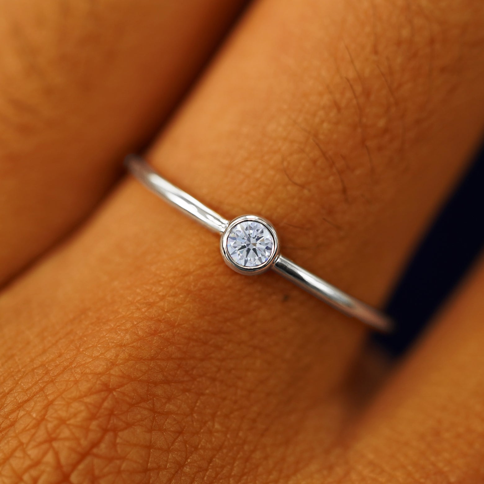 Automic Gold Diamond Ring Minimalist Sustainable Fine Jewelry