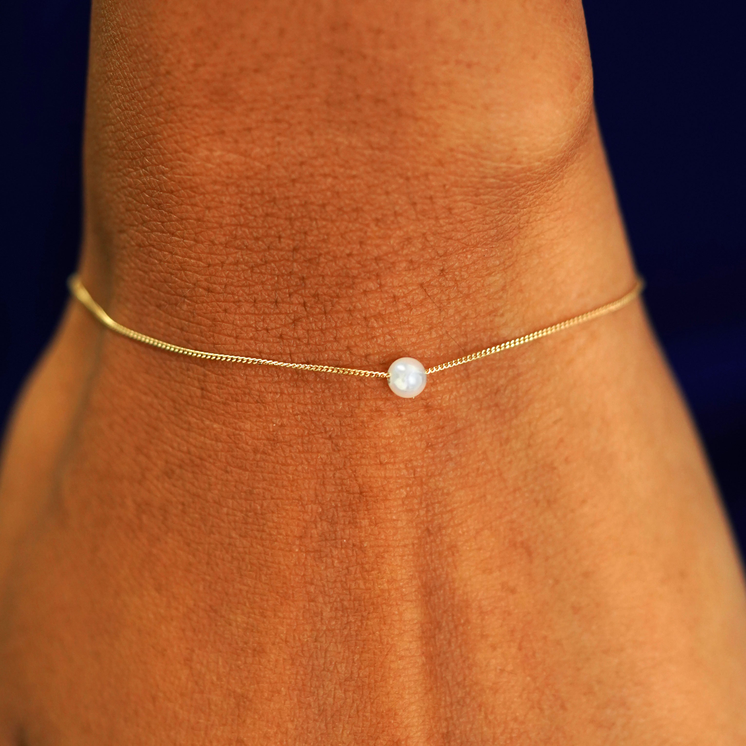 Automic Gold Small Pearl Slide Bracelet | Sustainable Fine Jewelry
