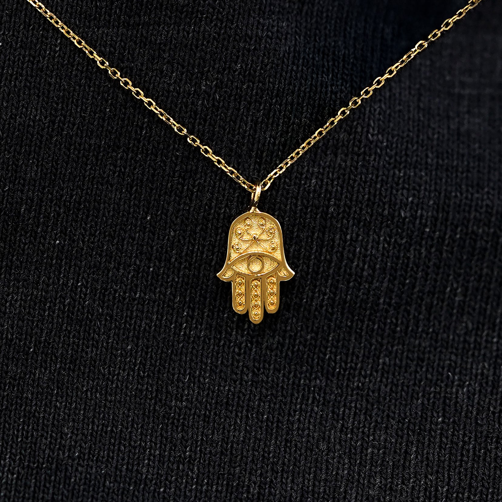 Automic Gold Hamsa Necklace | Sustainable Fine Jewelry