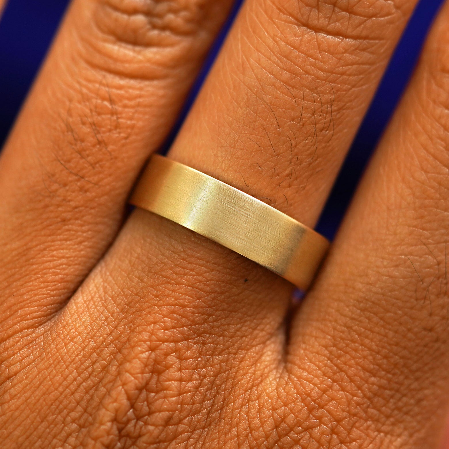 Automic Gold Industrial Matte Band Ring Sustainable Fine Jewelry