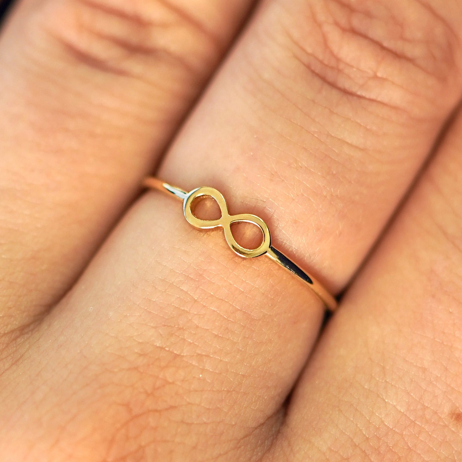 Automic Gold Infinity Ring Minimal Sustainable Fine Jewelry