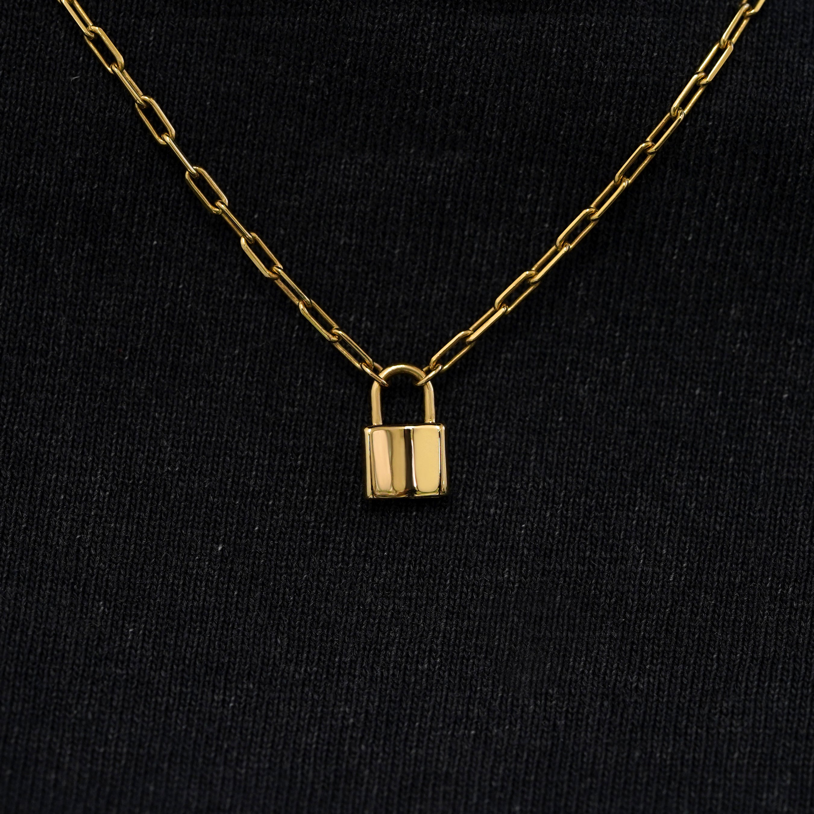 Automic Gold Lock Necklace | Sustainable Fine Jewelry
