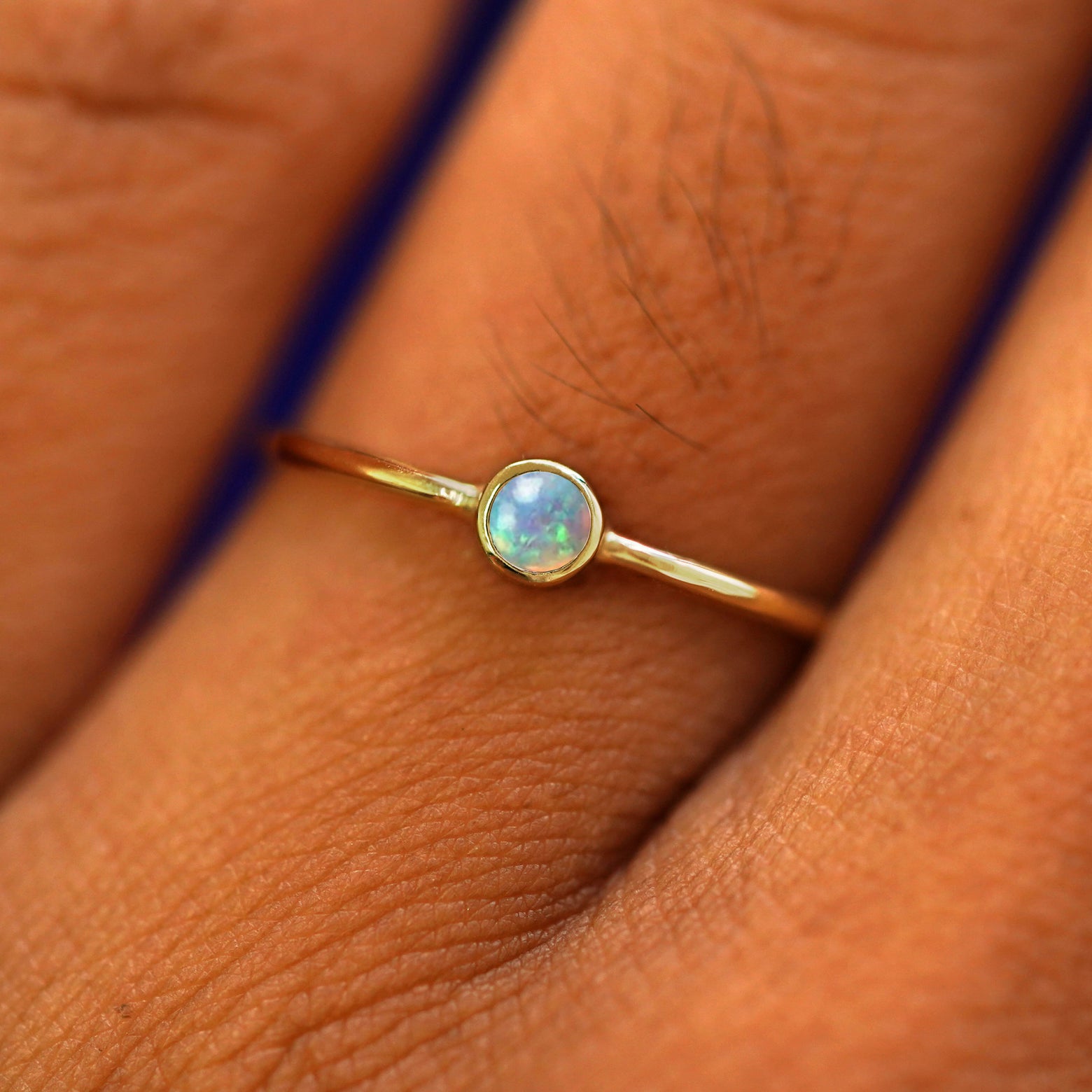 Automic Gold Opal Ring Minimalist Sustainable Fine Jewelry