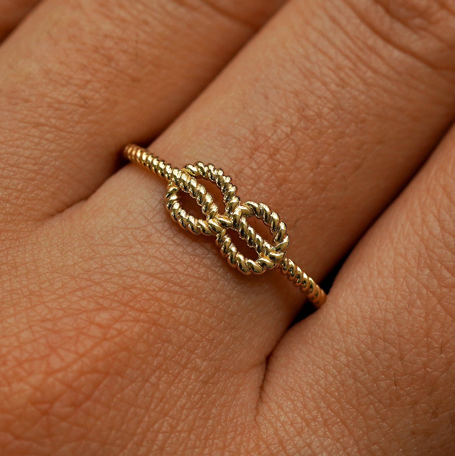 Automic Gold Rope Infinity Ring Minimal Sustainable Fine Jewelry