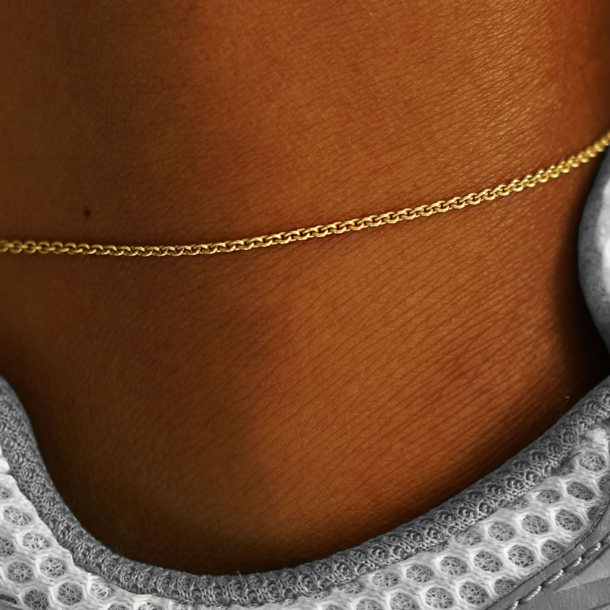 Automic Gold Thick Cable Anklet | Minimalist Sustainable Fine Jewelry