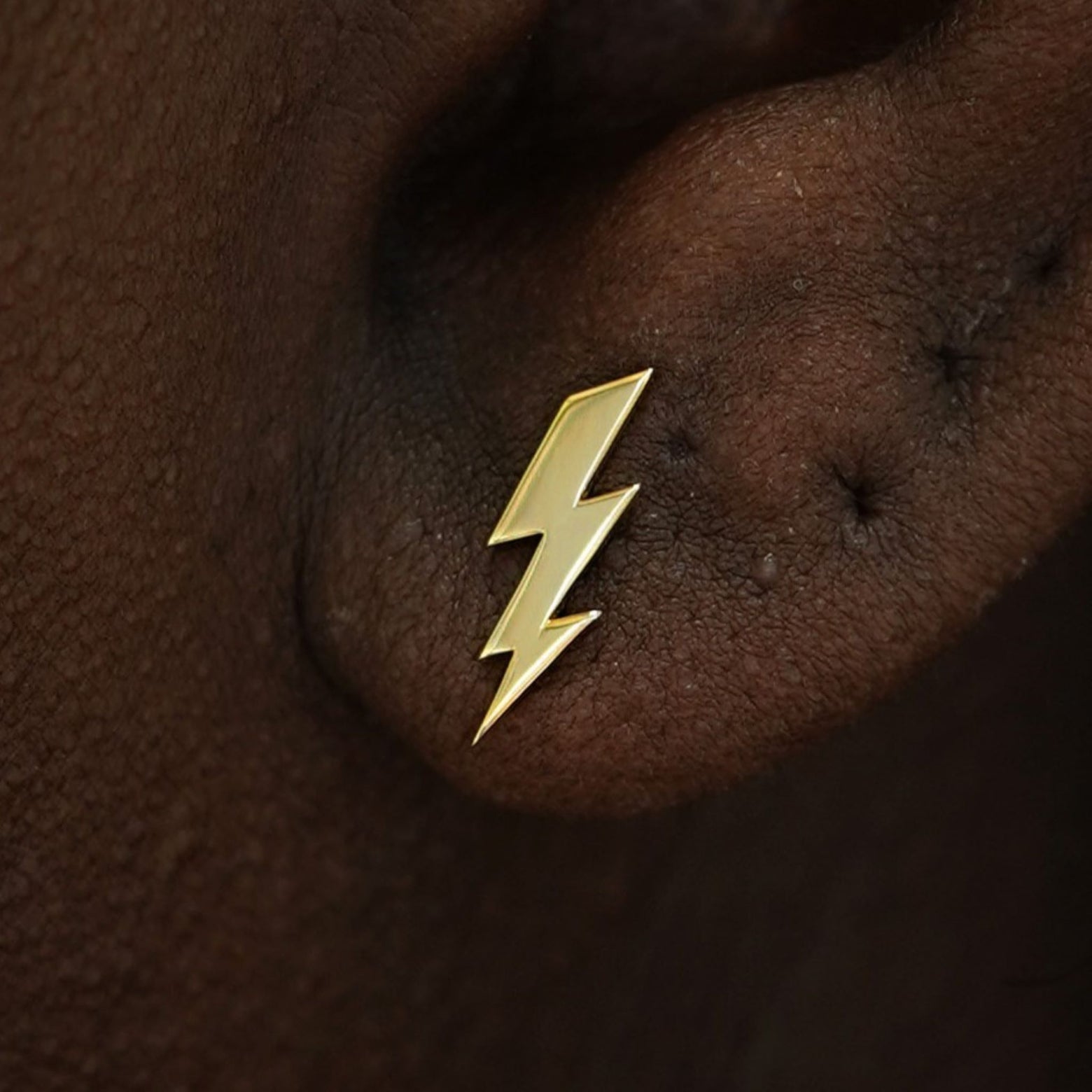 Automic Gold Lightning Bolt Earring Sustainable Fine Jewelry